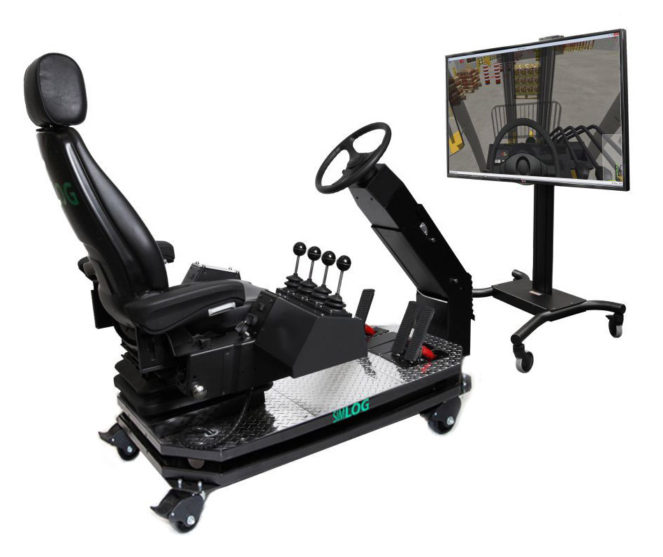 Simlog Forklift Personal Simulator Operator Chair Set Up